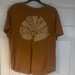 Women's Brown Graphic Short Sleeve Tee